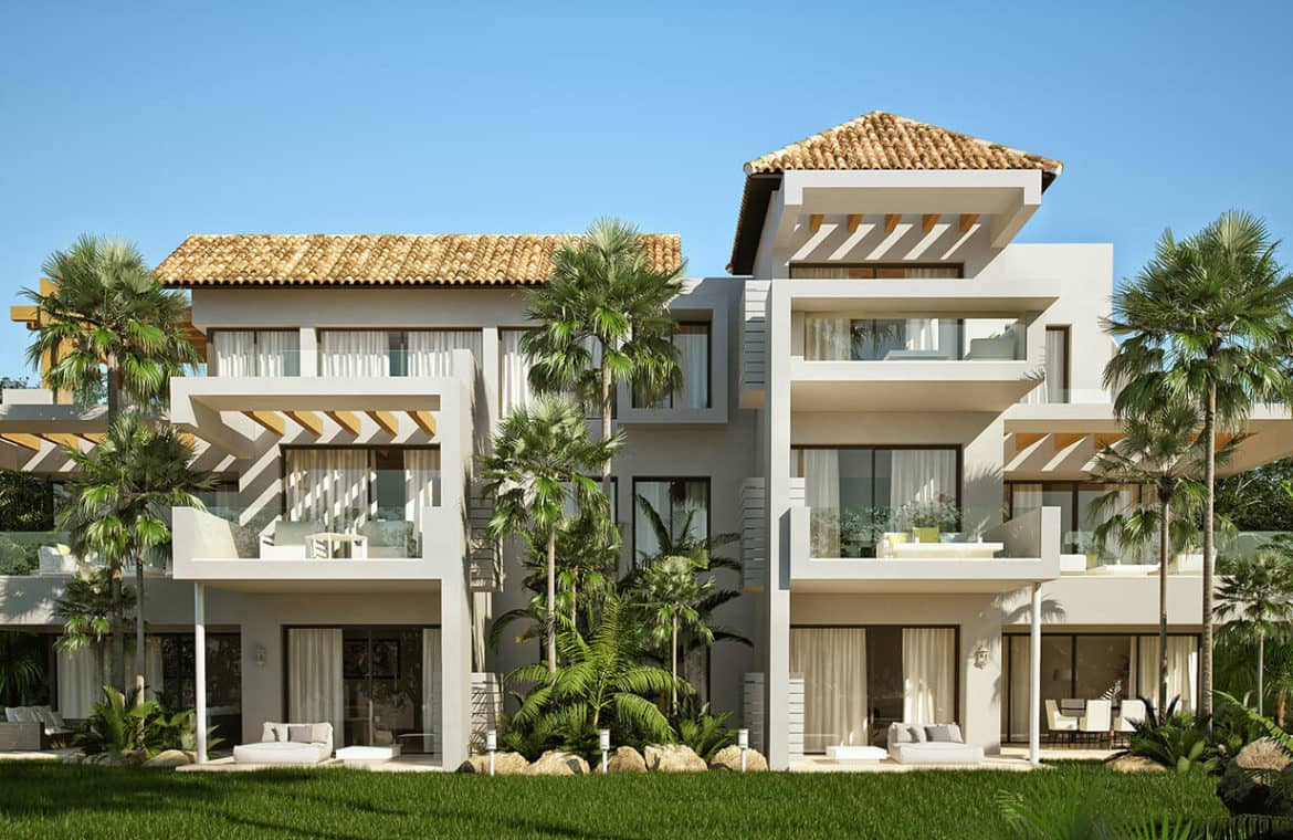 marbella club hills benahavis new golden mile appartementen penthouses te koop zeezicht vooraanzicht