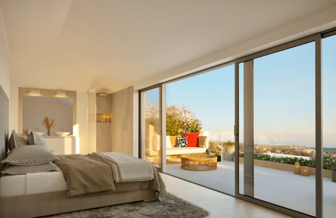 nine lions residences appartementen penthouses te koop nueva andalucia slaapkamer terras