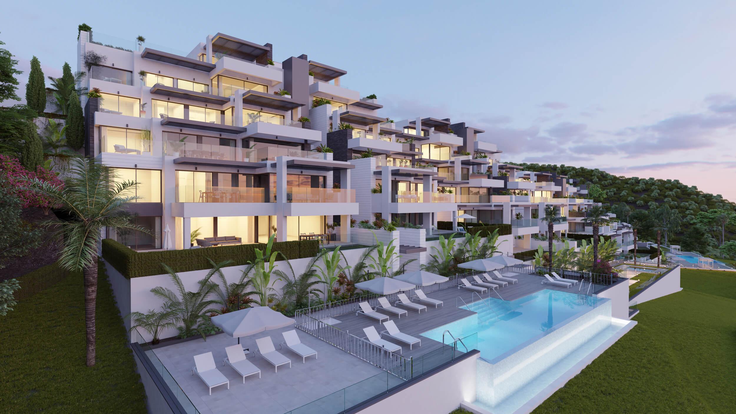 aqualina residences collection benahavis marbella costa del sol appartement penthouse te koop gemeenschappelijk zwembad