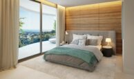 the view vamoz marbella zeezicht panoramisch zicht futuristisch modern nieuwbouw benahavis spanje costa del sol luxe exclusief concierge appartement bed