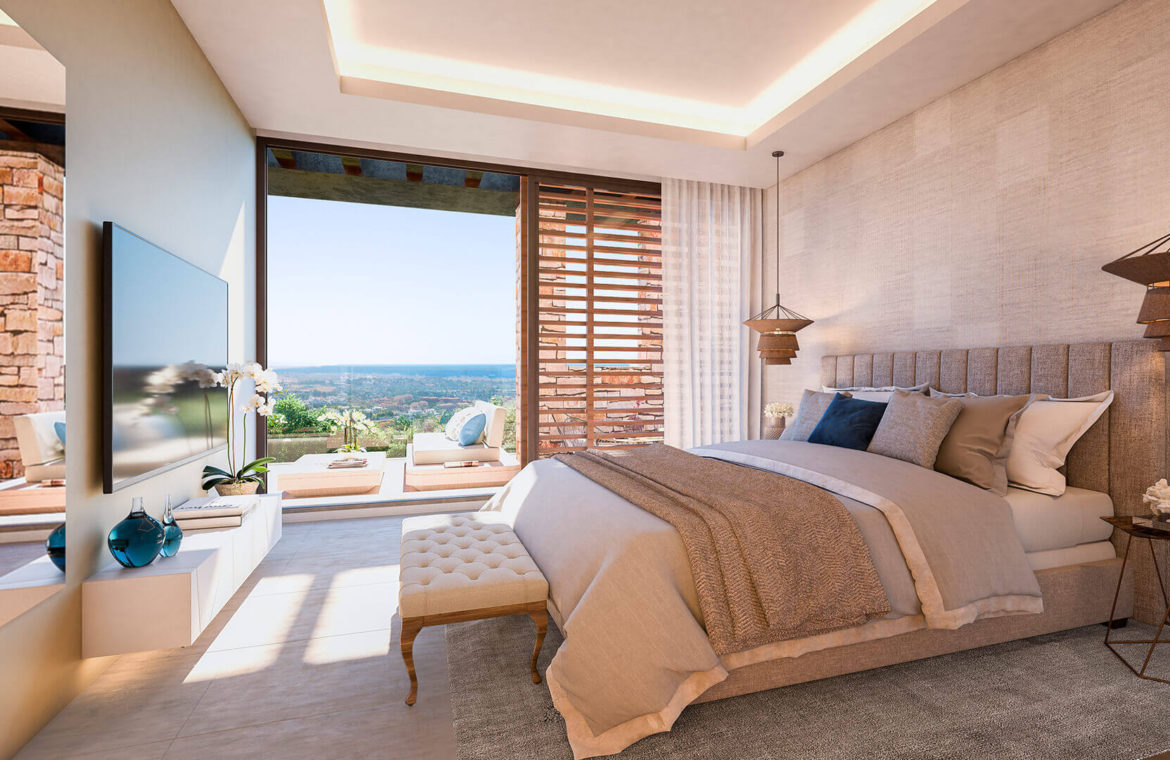 be lagom moderne villa kopen marbella benahavis zeezicht nieuwbouw slaapkamer