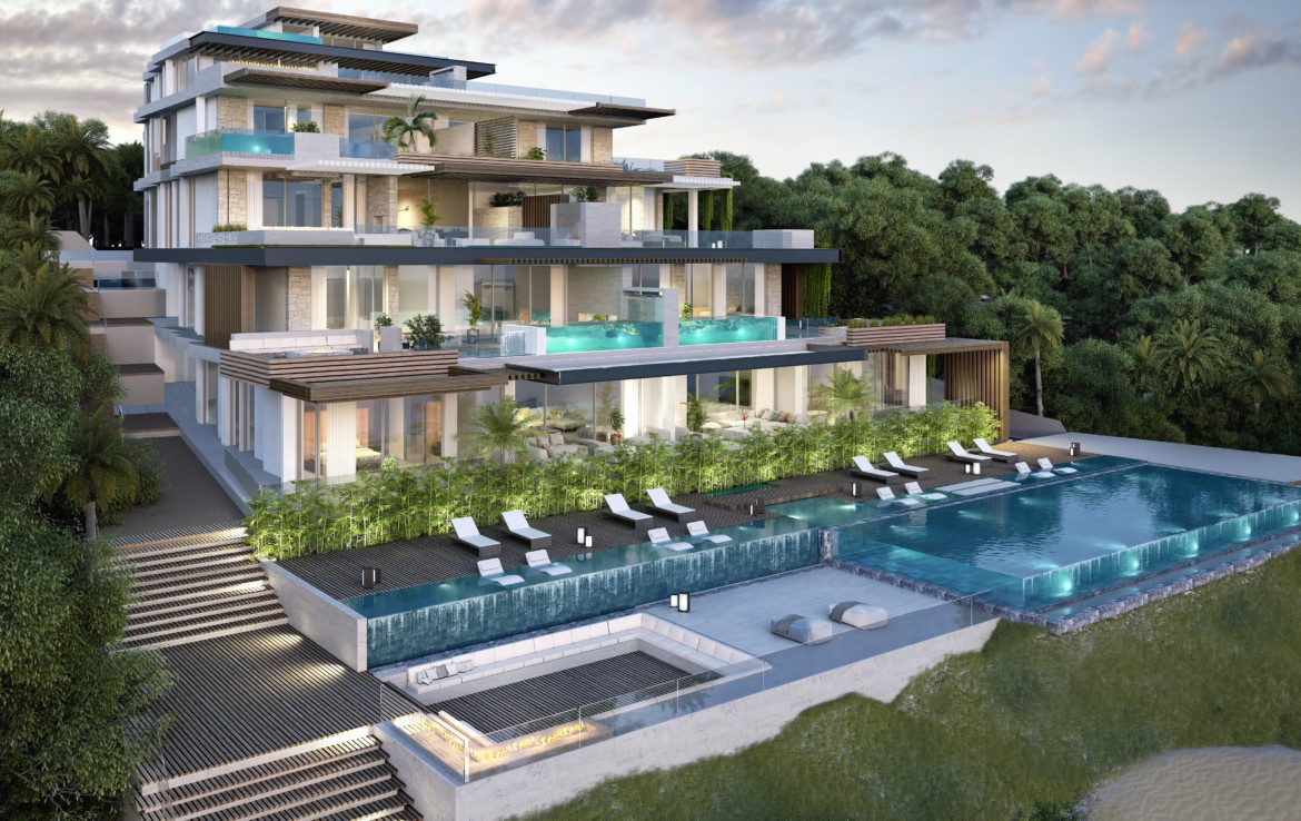 ikkil bay estepona costa del sol eerstelijns strand luxe appartement te koop zeezicht kleinschalig zwembad