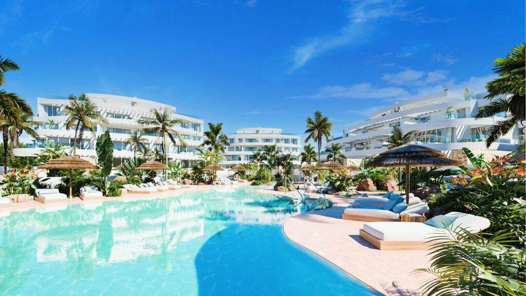 royal palms mijas costa del sol spanje vamoz marbella nieuwbouw resort appartement te koop opportuniteit wandelafstand zeezicht zwembad