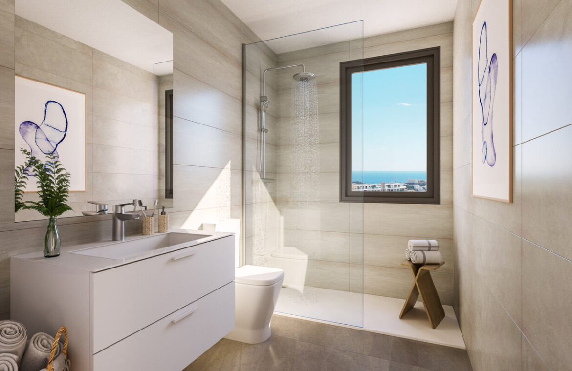 Alya Mijas Costa del Sol Spanje te koop huis townhouse Vamoz Marbella nieuwbouw badkamer