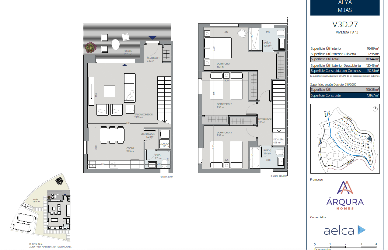 Alya Mijas Costa del Sol Spanje te koop huis townhouse Vamoz Marbella nieuwbouw grondplan V3D.27