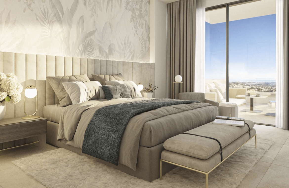 tiara boetiek luxe nieuwbouw appartementen te koop zeezicht benahavis vamoz marbella slaapkamer