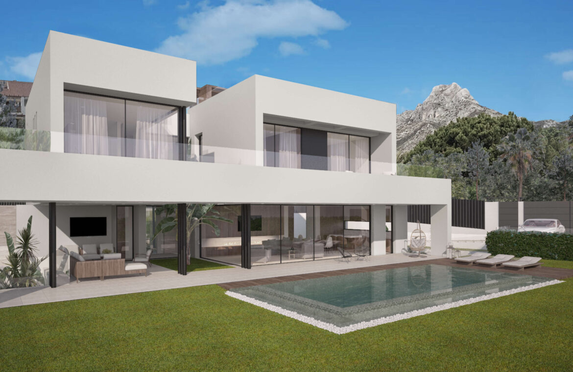 lomas marbella villa 8 golden mile vamoz spanje nieuwbouw bergzicht zeezicht luxe modern tuin