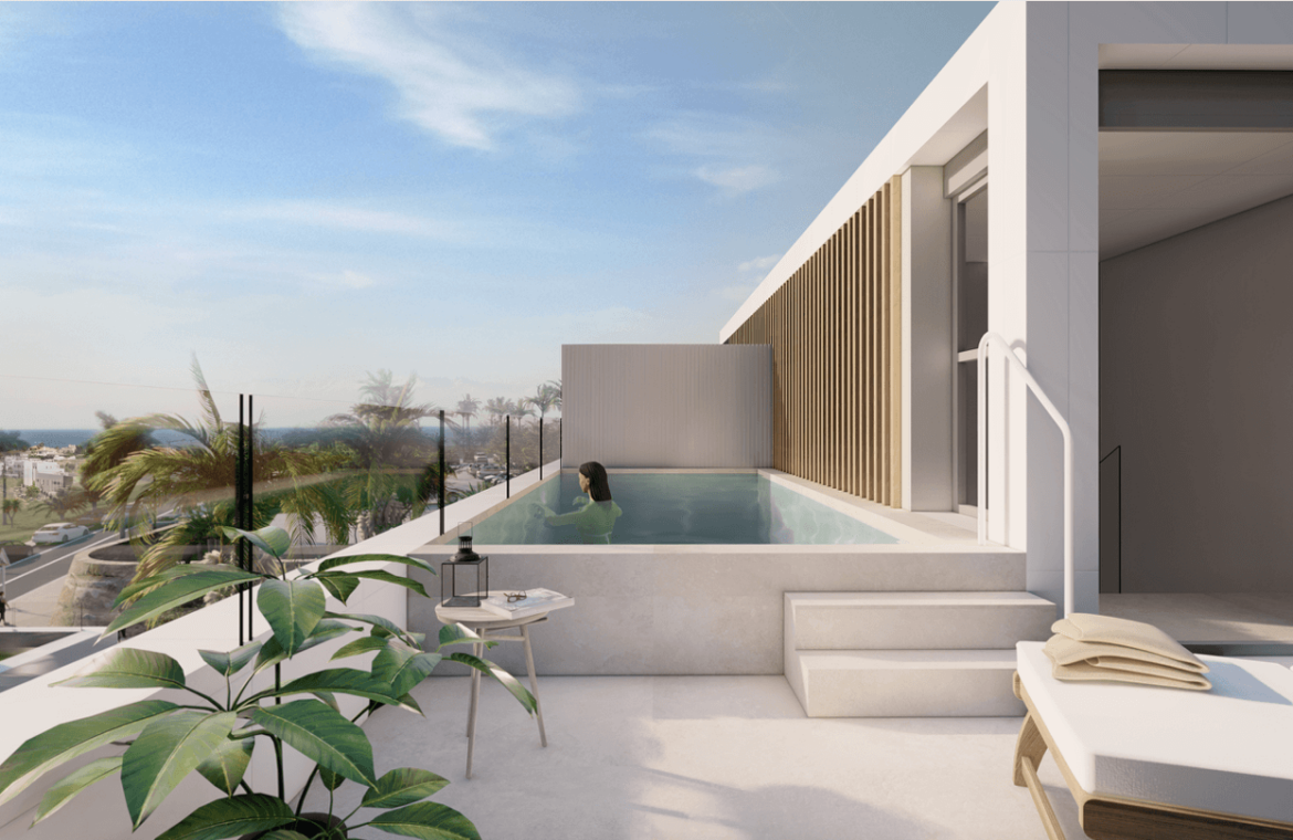 Brisas del Mar moderne huizen nieuwbouw te koop estepona spanje costa del sol vamoz marbella dakterras