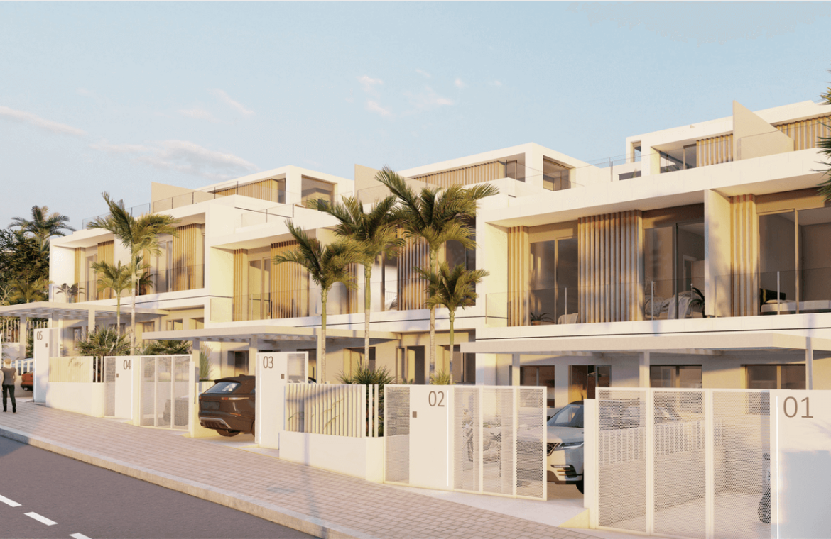 Brisas del Mar moderne huizen nieuwbouw te koop estepona spanje costa del sol vamoz marbella geschakelde woningen