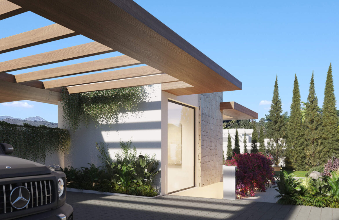 ocyan nieuwbouw villa kopen new golden mile vamoz marbella costa del sol natuur zeezicht carport