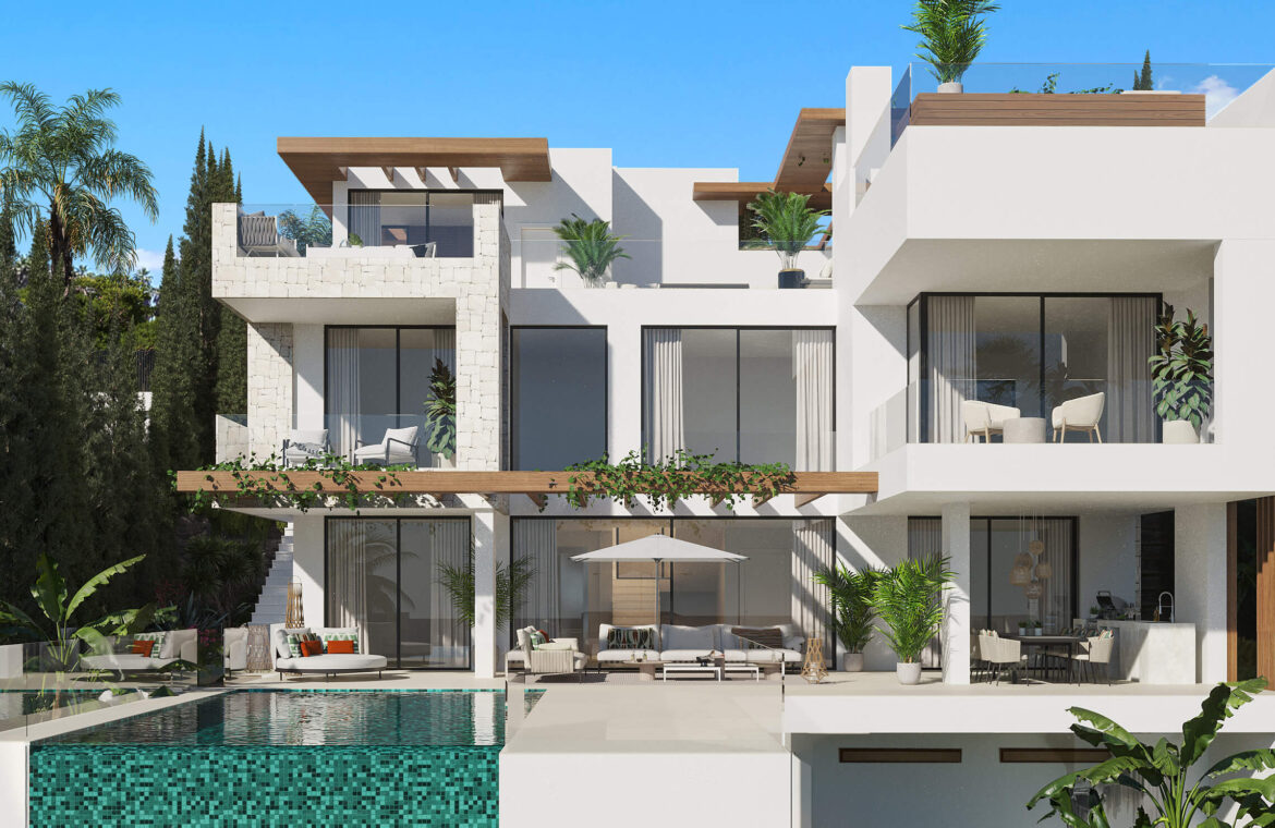 ocyan nieuwbouw villa kopen new golden mile vamoz marbella costa del sol natuur zeezicht design