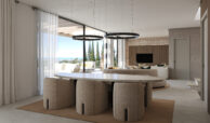 ocyan nieuwbouw villa kopen new golden mile vamoz marbella costa del sol natuur zeezicht eethoek