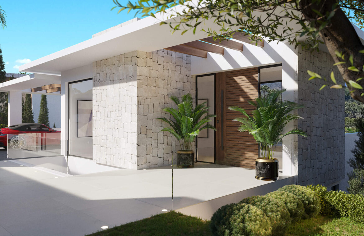 ocyan nieuwbouw villa kopen new golden mile vamoz marbella costa del sol natuur zeezicht entree
