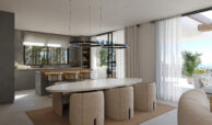 ocyan nieuwbouw villa kopen new golden mile vamoz marbella costa del sol natuur zeezicht keuken