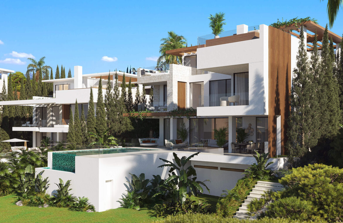 ocyan nieuwbouw villa kopen new golden mile vamoz marbella costa del sol natuur zeezicht project