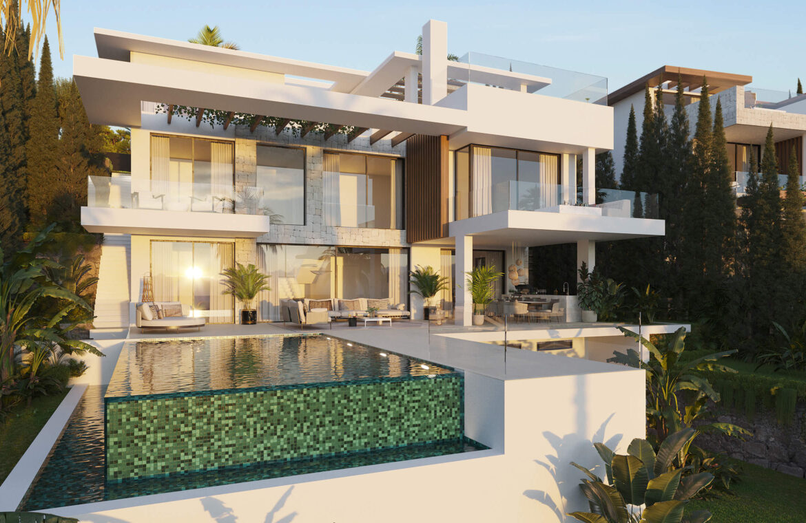 ocyan nieuwbouw villa kopen new golden mile vamoz marbella costa del sol natuur zeezicht zwembad