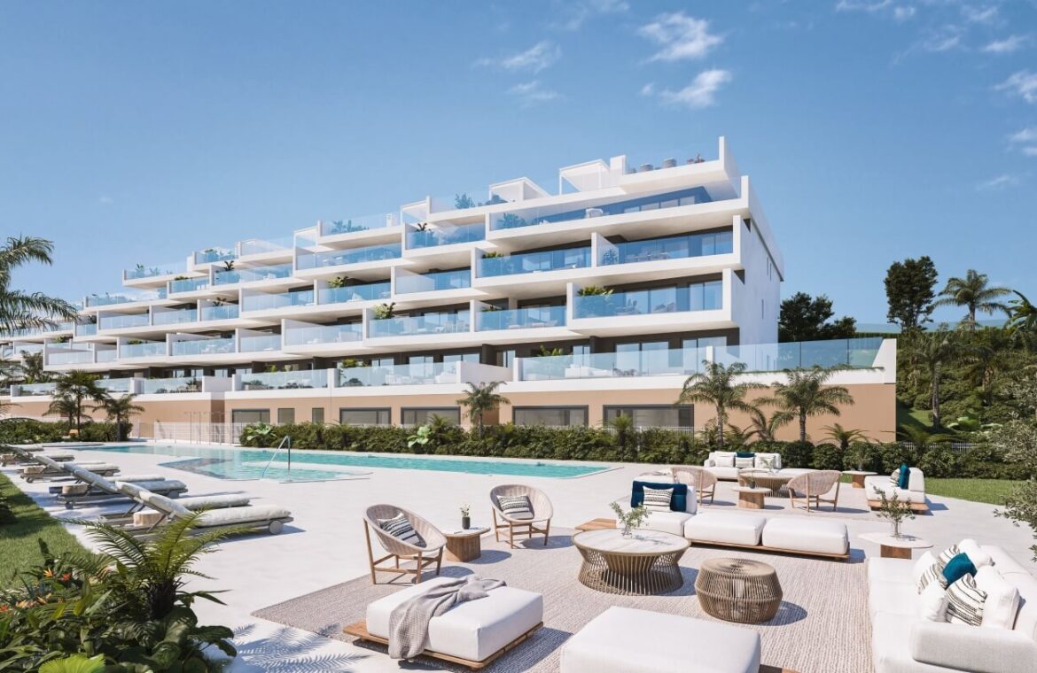 pure sun residences manilva la duquesa vamoz marbella zeezicht wandelafstand strand nieuwbouw appartementen kopen spanje design