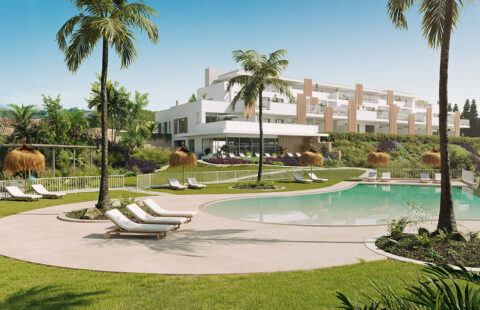 Abril: nieuwe appartementen met zeezicht in Casares Costa Golf Estepona