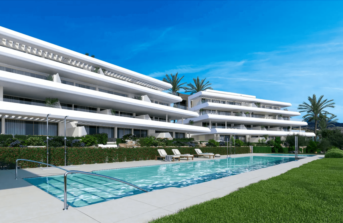 absolute estepona costa galera nieuwbouw appartement penthouse te koop vamoz marbella zeezicht wandelafstand strand zwembad