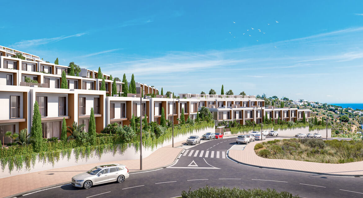 celere cala serena sun rijhuis nieuwbouw huis te koop vamoz marbella zeezicht straat