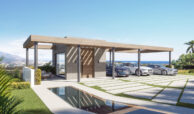 cerrado hills nieuwbouw eerstelijns golf villa kopen lagunas mijas vamoz marbella zeezicht carport