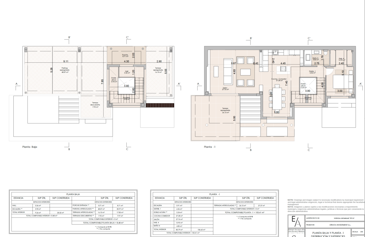 cerrado hills nieuwbouw eerstelijns golf villa kopen lagunas mijas vamoz marbella zeezicht grondplan B1