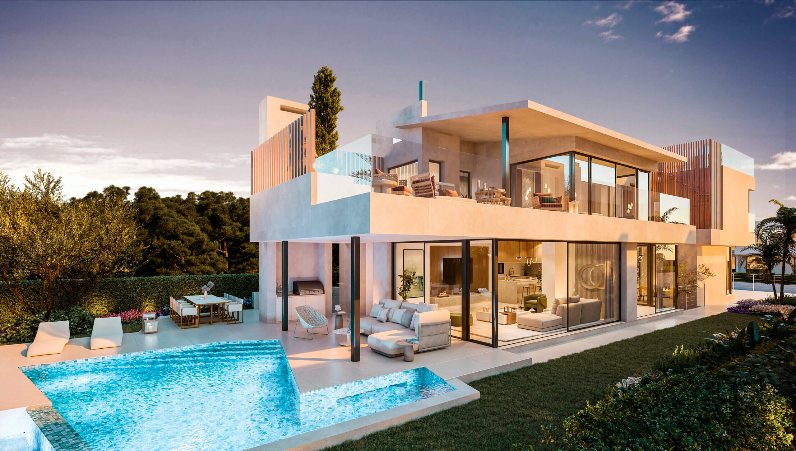 villas higueron vrijstaande woning kopen zeezicht nieuwbouw modern instapklaar zwembad